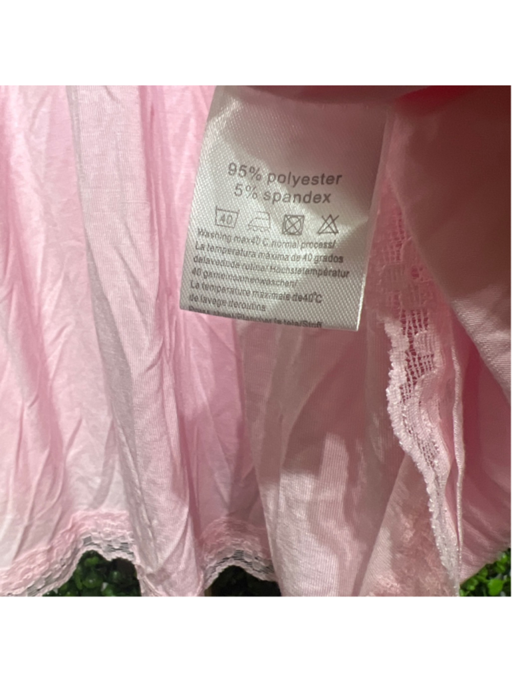 Women's AVIDLOVE Pink Lace Chemise Slip Size Small NightGown Sleepwear Babydoll - Picture 7 of 9